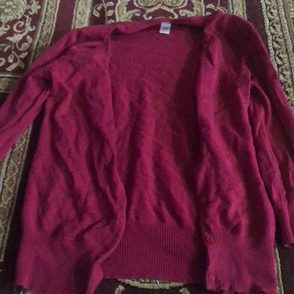 small cotton burgandy light cardigan - Picture 1 of 1